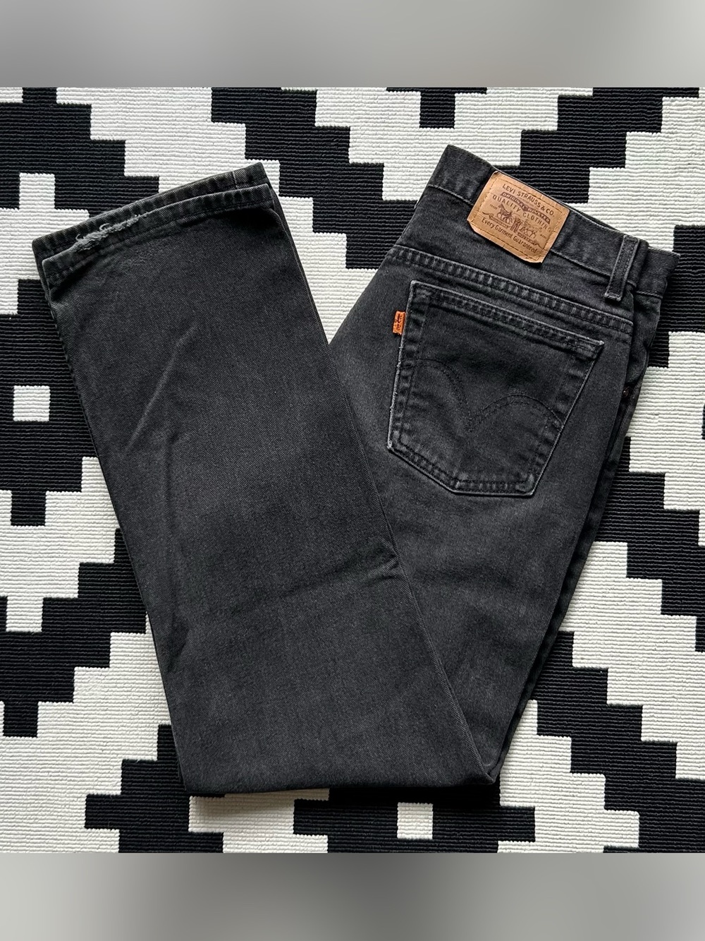 Vintage 90s Levi’s 506 orange tab black jeans denim W34 L30 Levis 5061903190